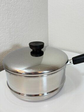 Vintage Revere Ware 7 in Steamer/Strainer Insert for 2 & 3 Qt Saucepans * w/ Lid